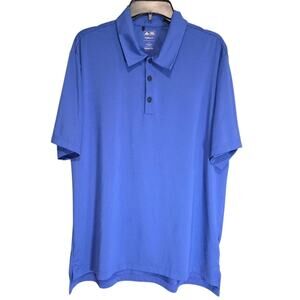 Adidas Polo Shirt Men’s Size L Blue Climalite Performance Golf Athletic